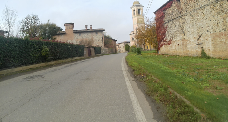 Village church and castle