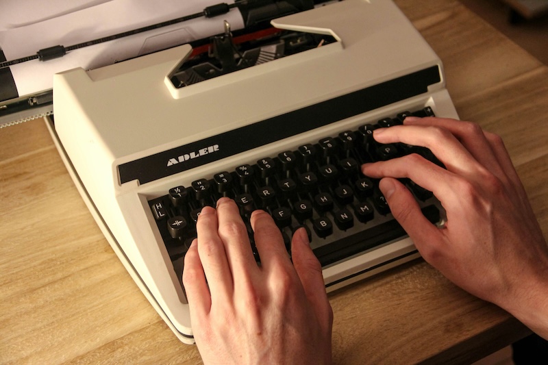 Old-school typewriter