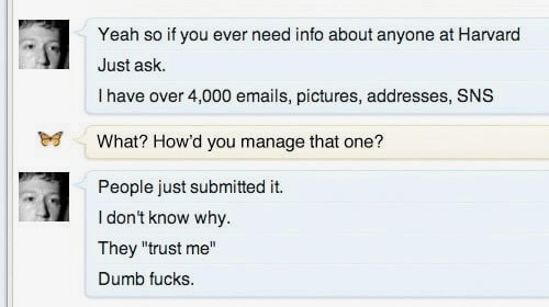 Zuckerberg calling people 'dumb fucks' in chat screenshots