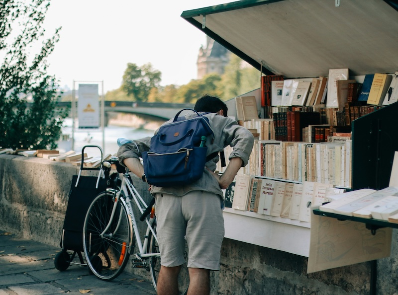 Old-school book shopping