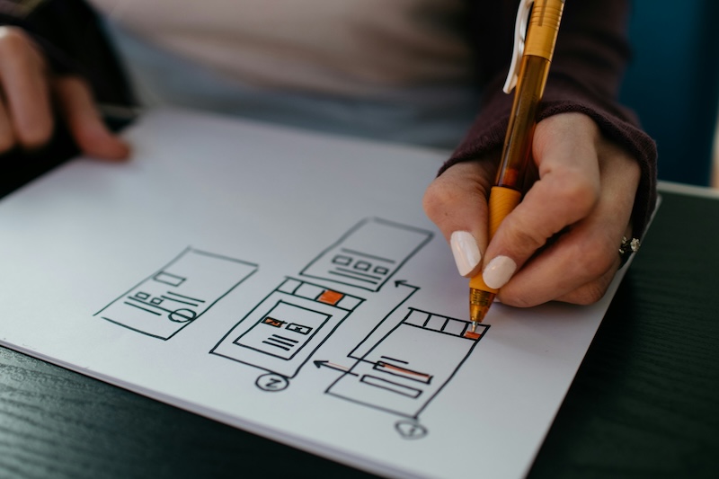 Drawing out a user interface on paper