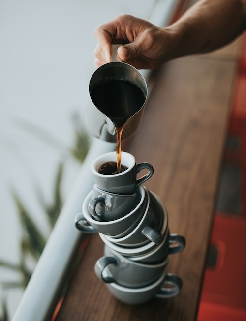 A stack of coffee cups