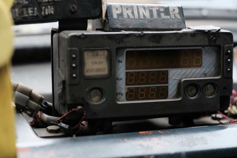 A taxi meter