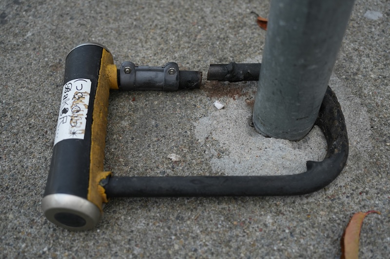 Broken lock. Sadness.